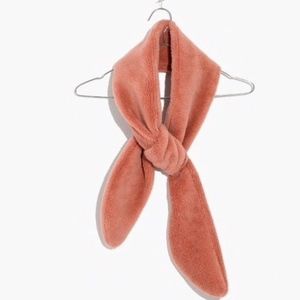 Madewell Sherpa muffler scarf pink NWOT